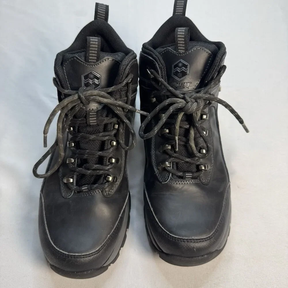 Khombu K Guard Men’s Waterproof Leather Hiking Boots Size 8 Black Casual Active